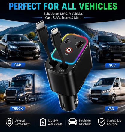 ChargeMate™ 4 in 1 Car Charger